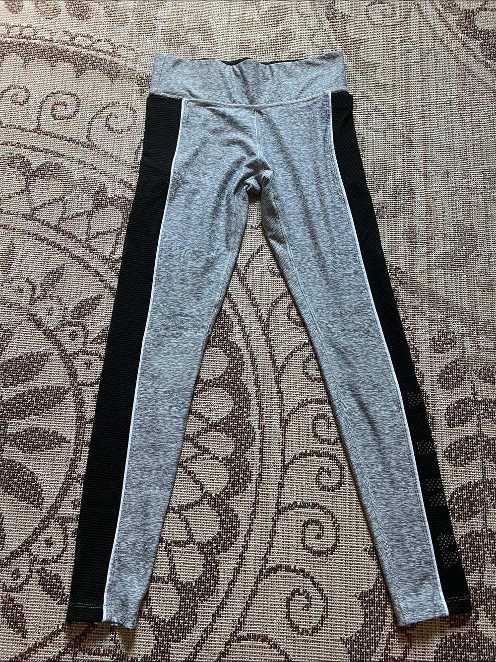 PINK Victoria's Secret Grey Leggings with Black Side Panels